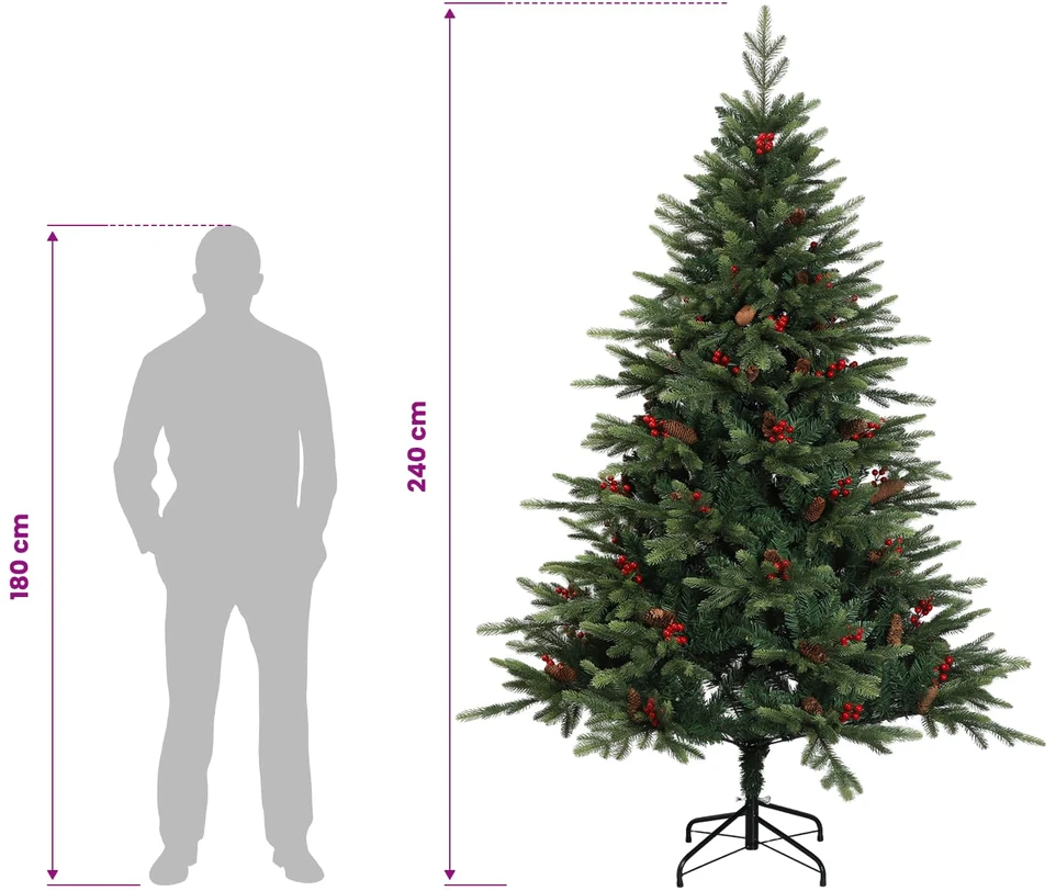 Dirbtinė kalėdinė eglutė su rutuliuku 240 cm 300 LED
