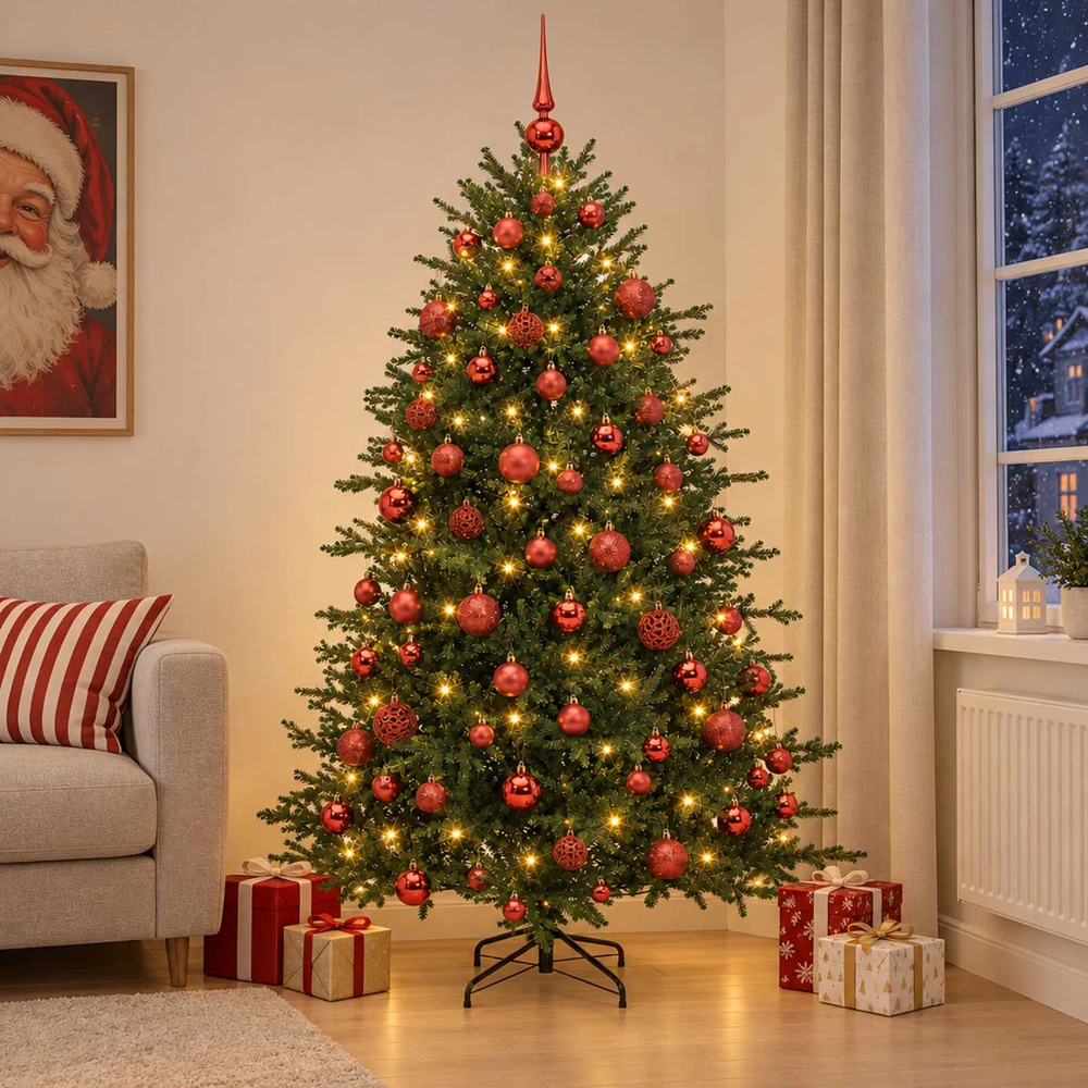 Dirbtinė kalėdinė eglutė su rutuliuku 240 cm 300 LED