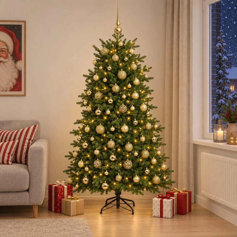 Dirbtinė kalėdinė eglutė su rutuliuku 240 cm 300 LED
