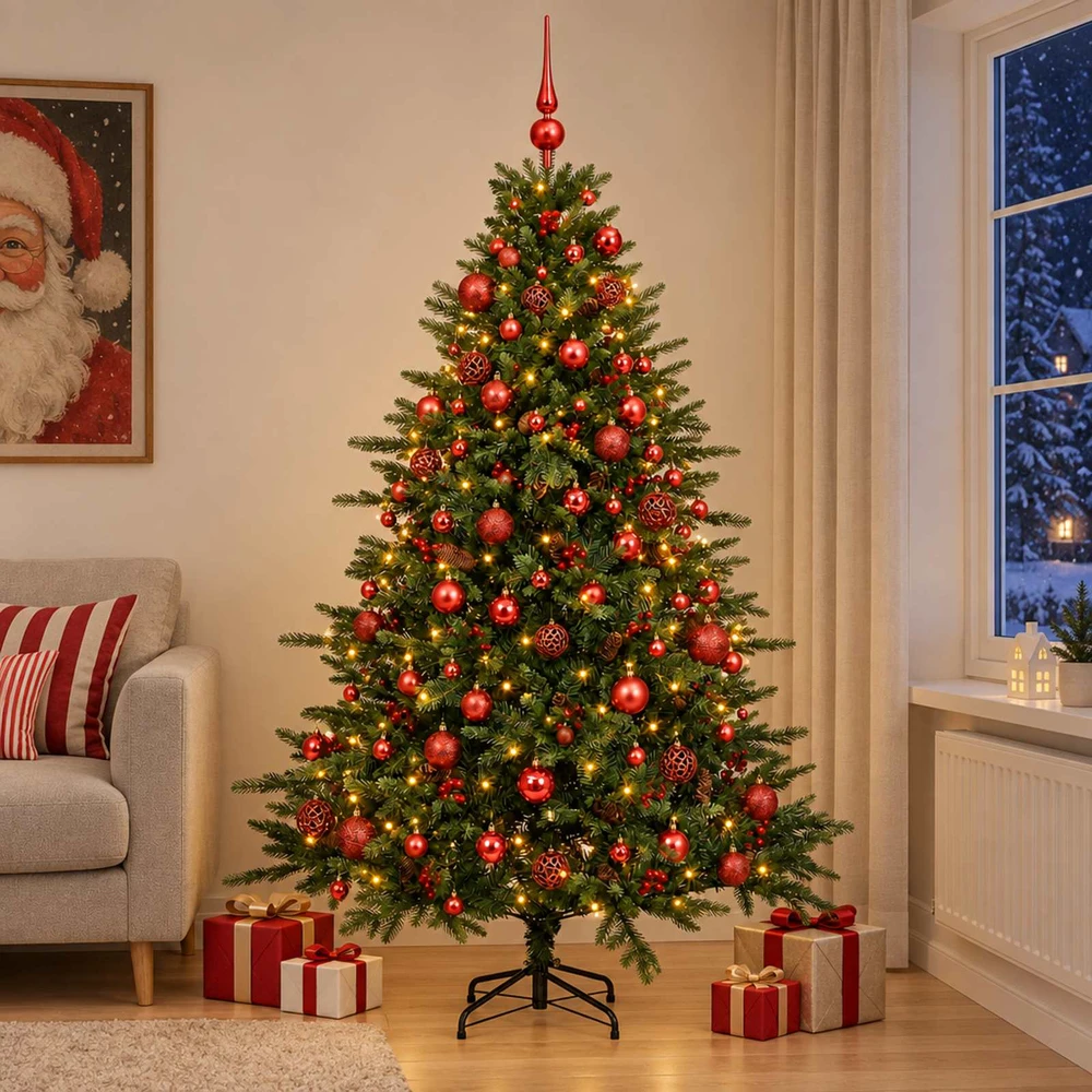 Dirbtinė kalėdinė eglutė su rutuliuku 240 cm 300 LED