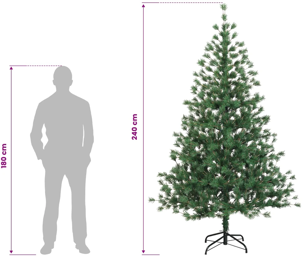 Dirbtinė kalėdinė eglutė su rutuliuku 240 cm 300 LED