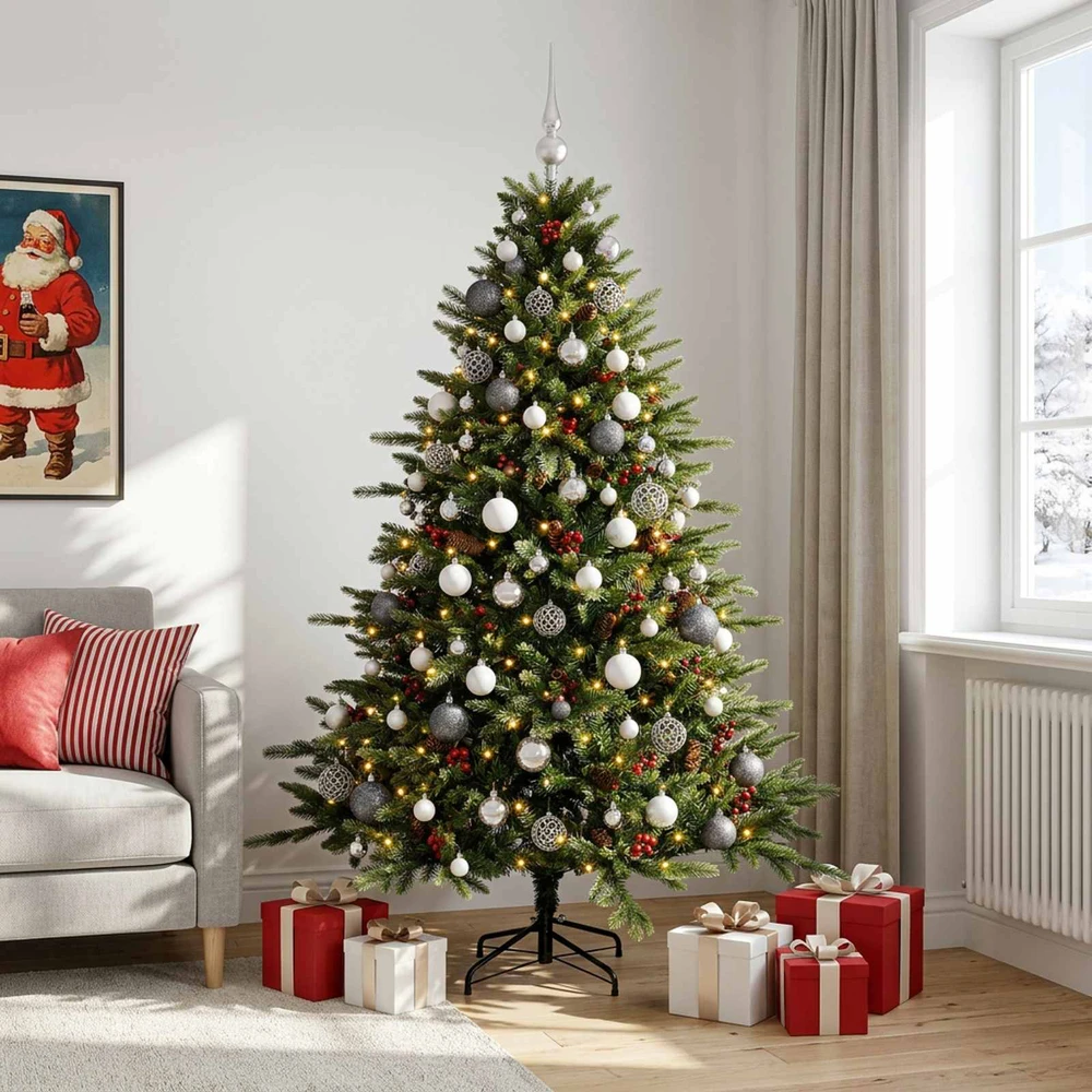 Dirbtinė kalėdinė eglutė su rutuliuku 240 cm 300 LED