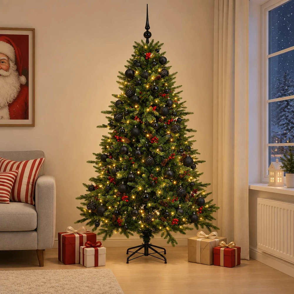 Dirbtinė kalėdinė eglutė su rutuliuku 240 cm 300 LED