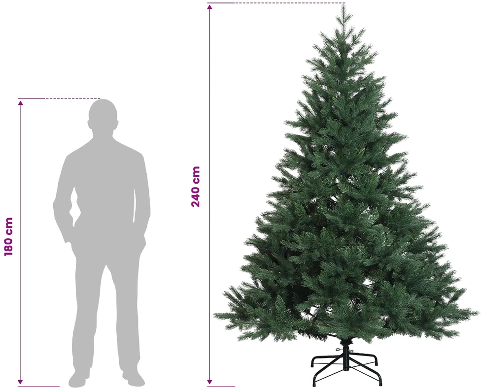 Dirbtinė kalėdinė eglutė su rutuliuku 240 cm 300 LED