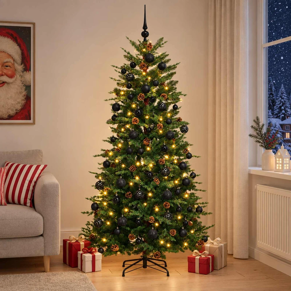 Dirbtinė kalėdinė eglutė su rutuliuku 240 cm 300 LED