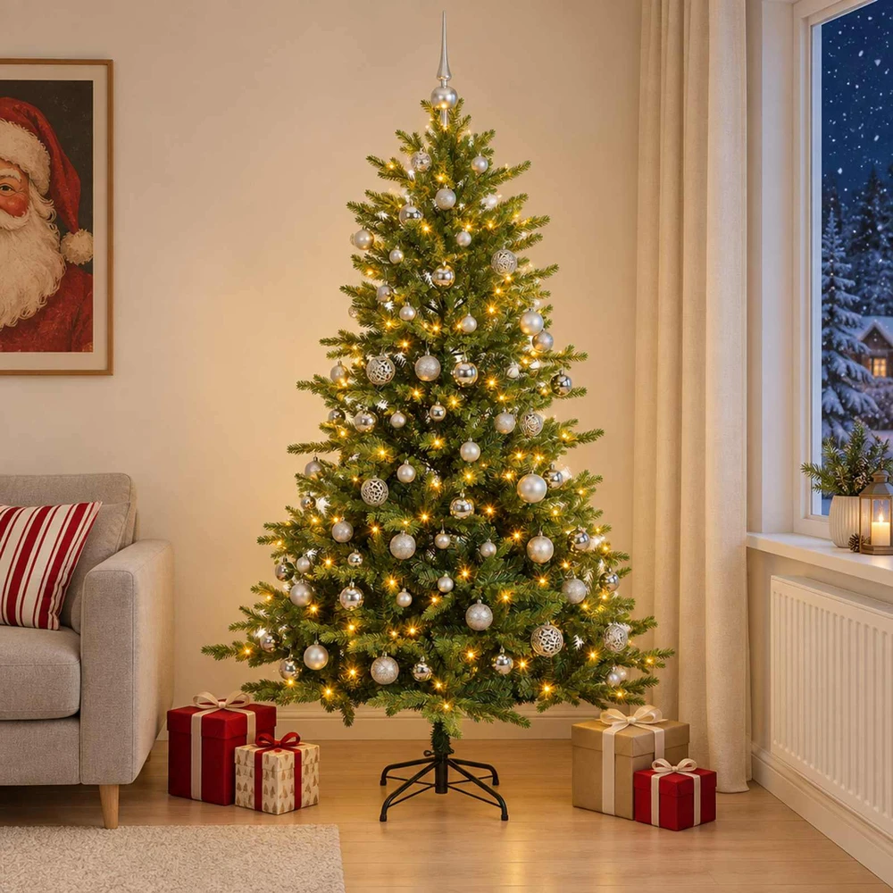 Dirbtinė kalėdinė eglutė su rutuliuku 240 cm 300 LED