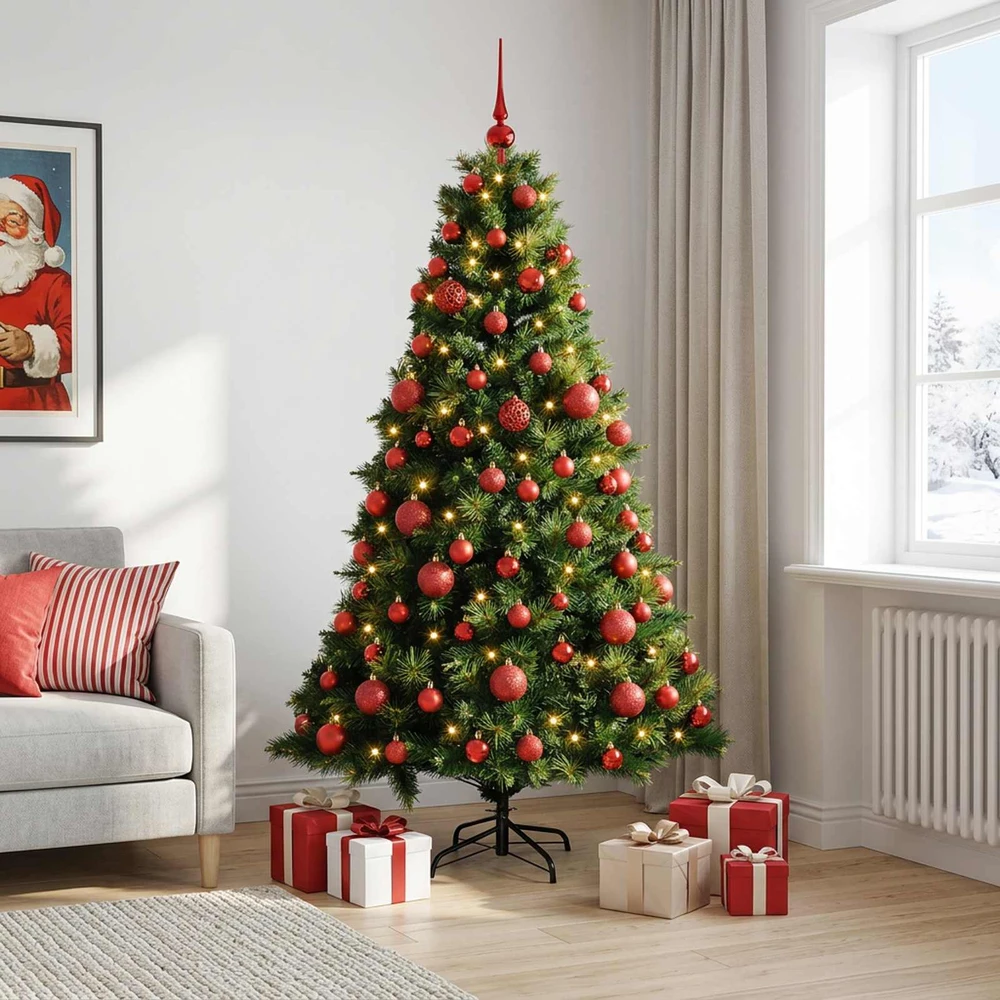 Dirbtinė kalėdinė eglutė su rutuliuku 240 cm 300 LED