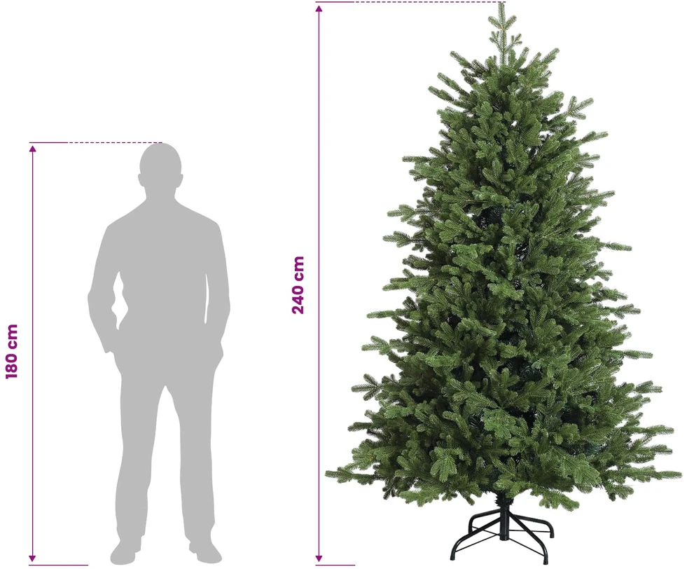 Dirbtinė kalėdinė eglutė su rutuliuku 240 cm 300 LED