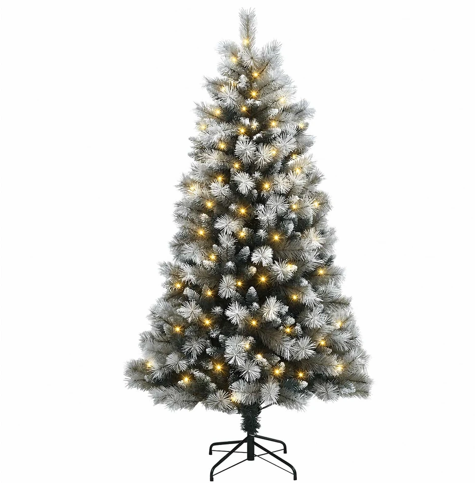 Dirbtinė kalėdinė eglutė su vyriais 240 cm 300 LED Šilta balta