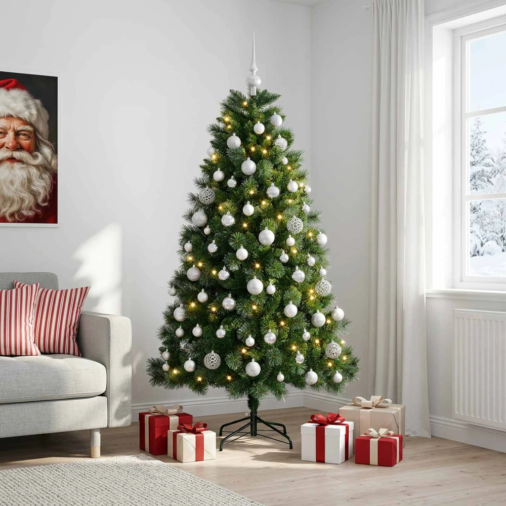 Dirbtinė kalėdinė eglutė su žaisliuku 210 cm 300 LED