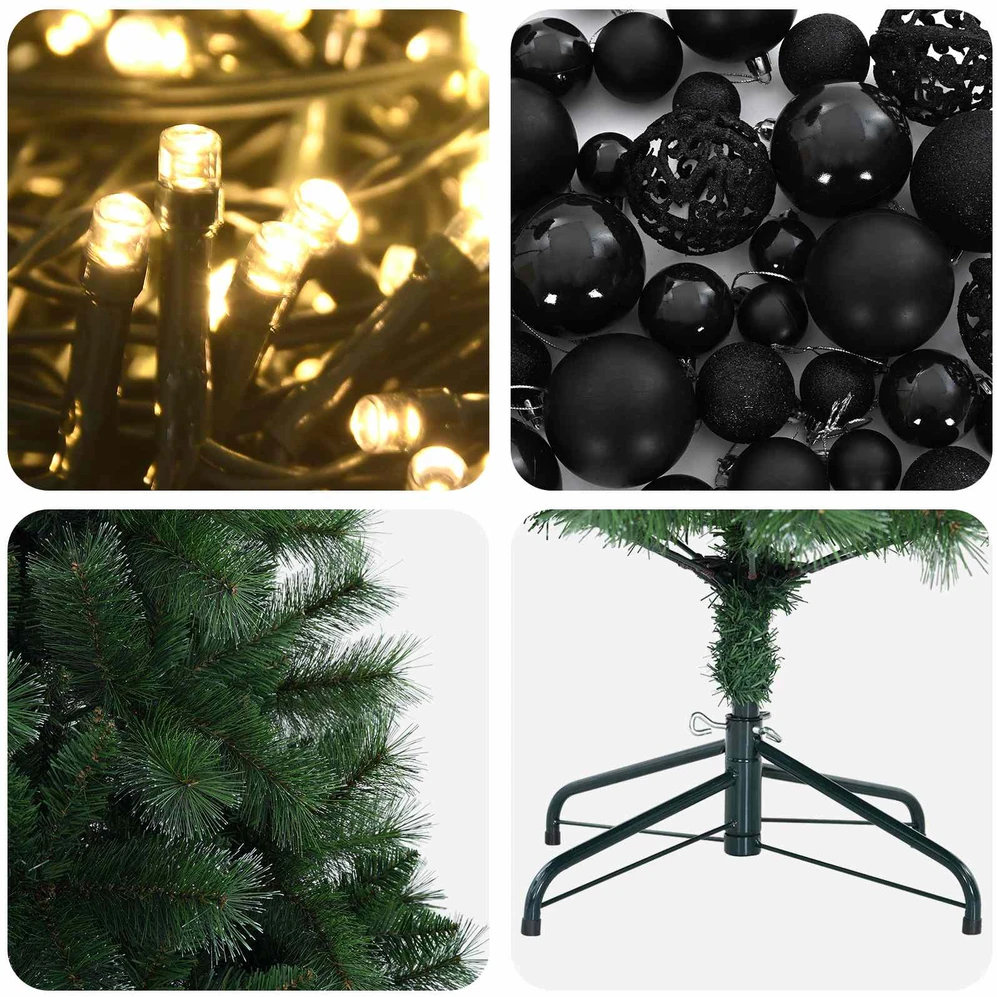 Dirbtinė kalėdinė eglutė su žaisliuku 210 cm 300 LED