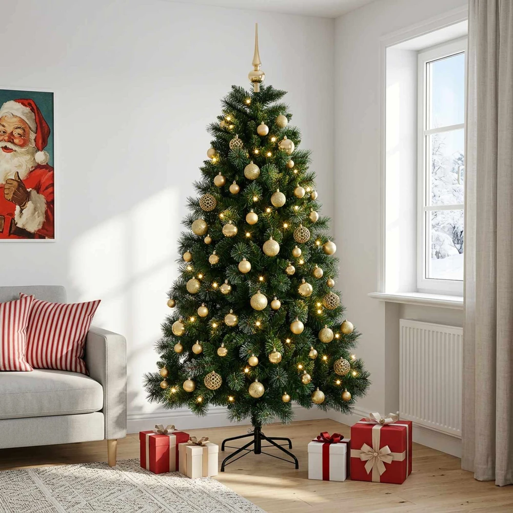 Dirbtinė kalėdinė eglutė su žaisliuku 240 cm 300 LED