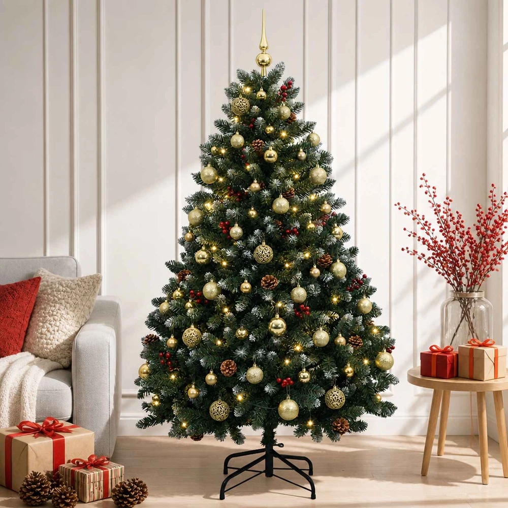 Dirbtinė kalėdinė eglutė, žalia, su žaisliuku 150 cm 150 LED