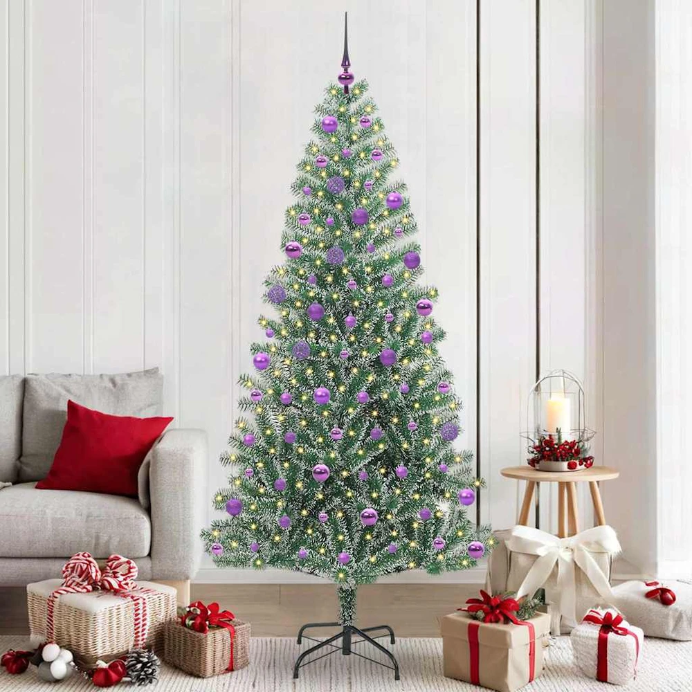 Dirbtinė Kalėdų Eglė Su Sniegu ir LED Šviesa su 300 LED 210 cm