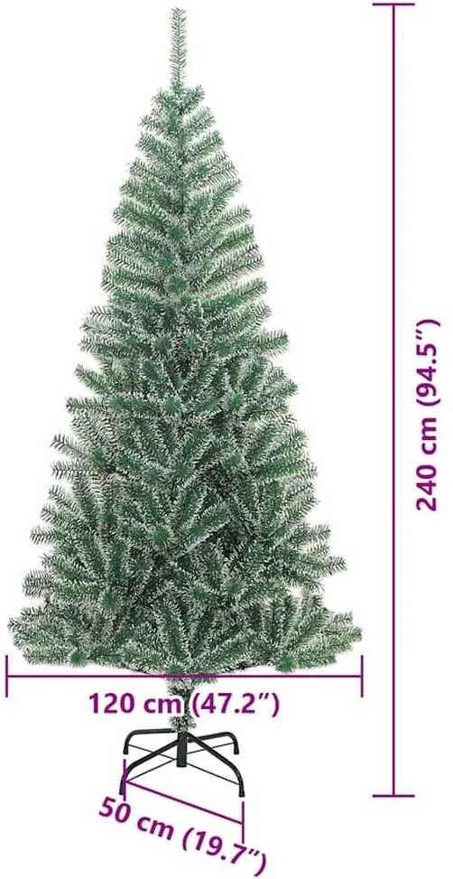 Dirbtinė Kalėdų Eglė Su Sniegu ir LED Šviesa su 300 LED 240 cm