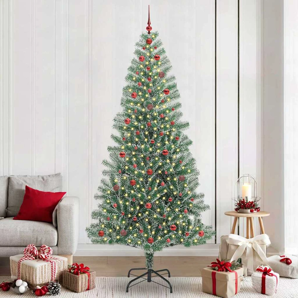 Dirbtinė Kalėdų Eglė Su Sniegu ir LED Šviesa su 300 LED 240 cm