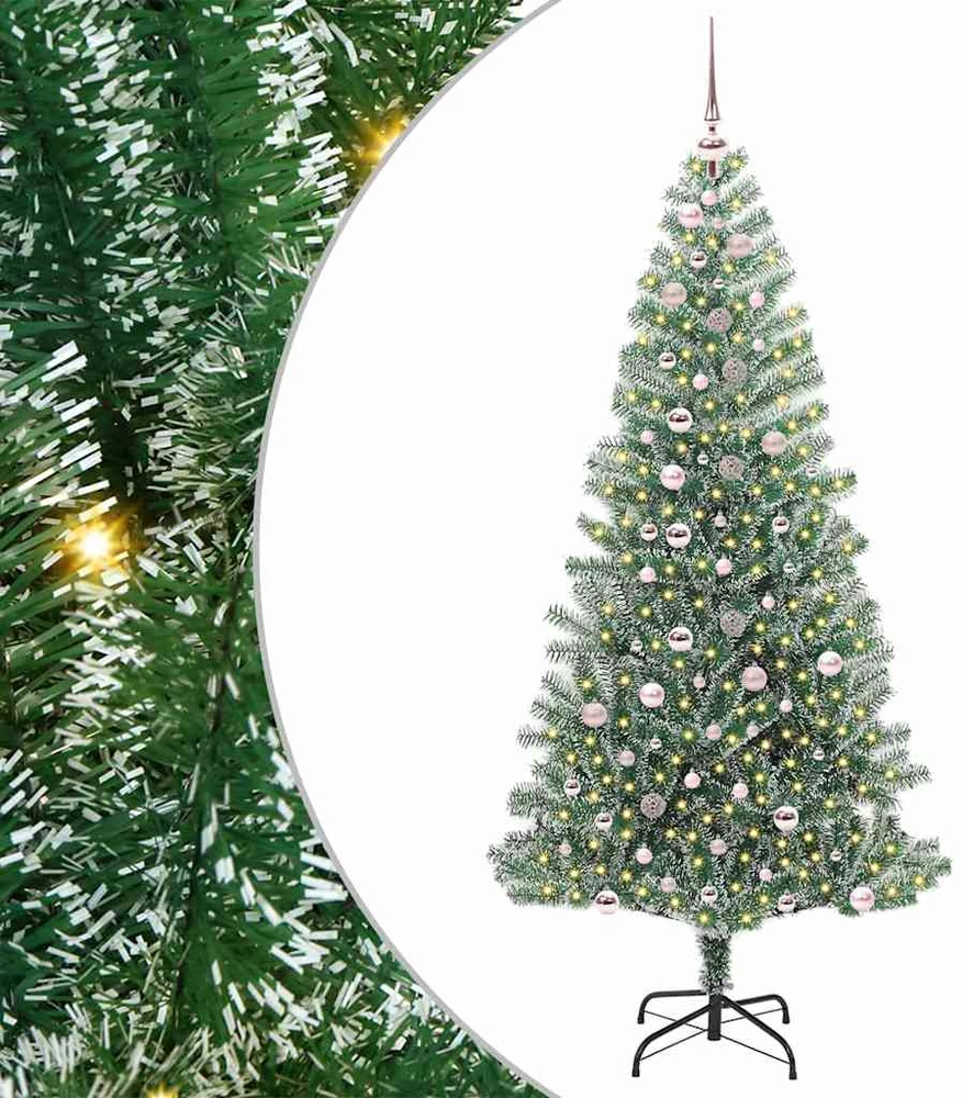 Dirbtinė Kalėdų Eglė Su Sniegu ir LED Šviesa su 300 LED 240 cm