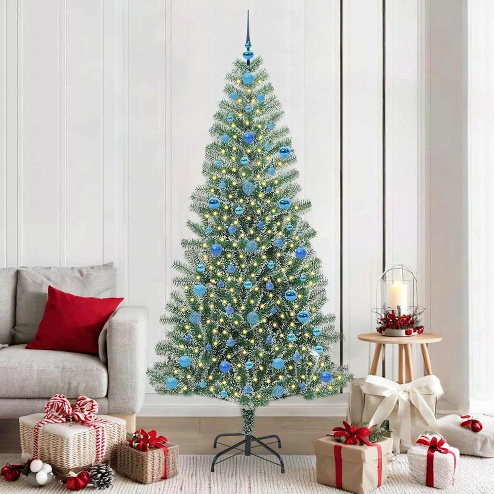 Dirbtinė Kalėdų Eglė Su Sniegu ir LED Šviesa su 300 LED 210 cm