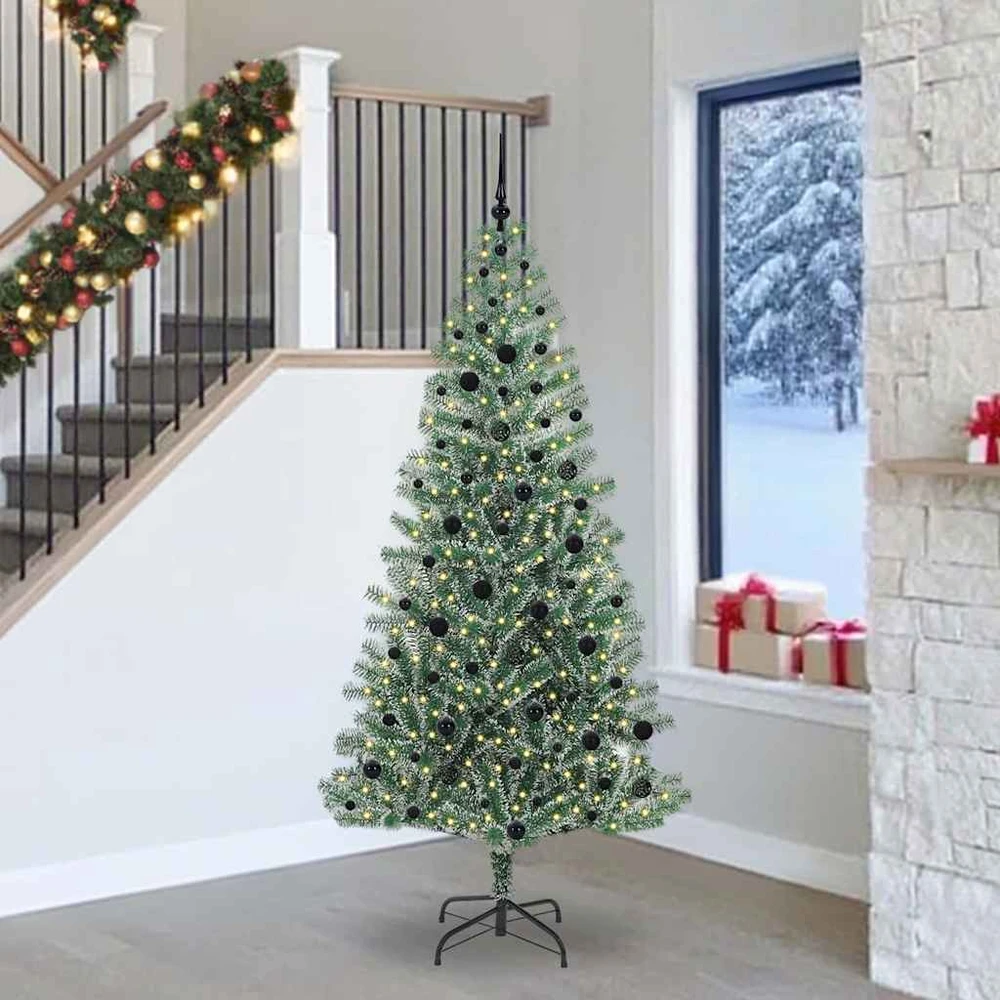 Dirbtinė Kalėdų Eglė Su Sniegu ir LED Šviesa su 300 LED 240 cm