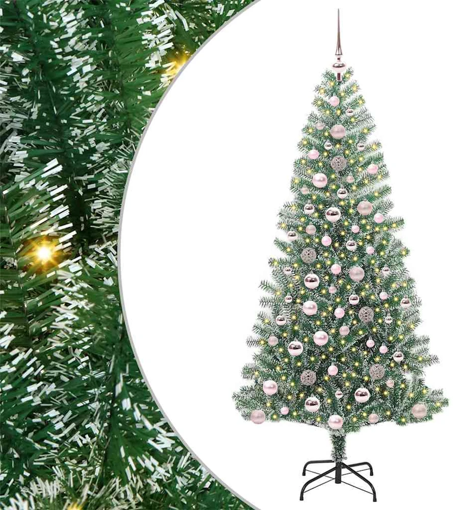 Dirbtinė Kalėdų Eglė Su Sniegu ir LED Šviesa su 300 LED 180 cm
