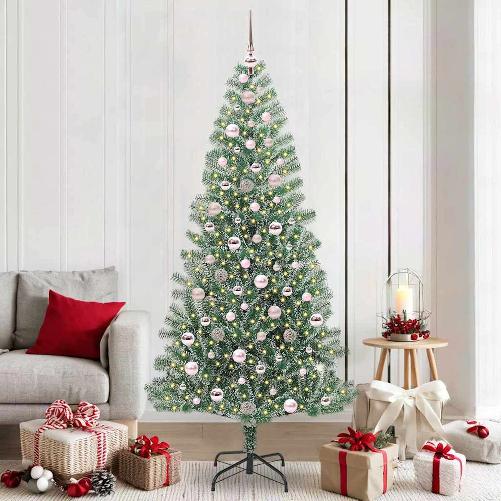 Dirbtinė Kalėdų Eglė Su Sniegu ir LED Šviesa su 300 LED 210 cm