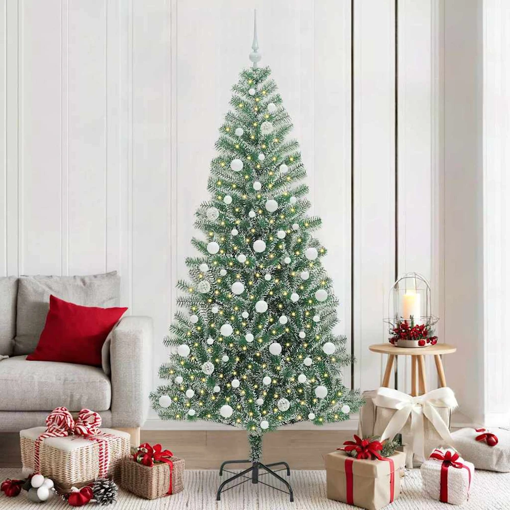 Dirbtinė Kalėdų Eglė Su Sniegu ir LED Šviesa su 300 LED 210 cm