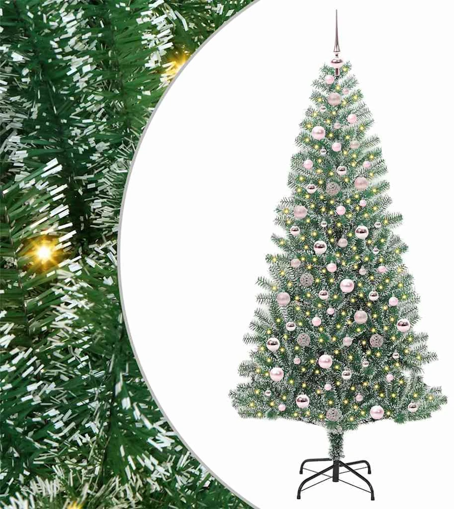 Dirbtinė Kalėdų Eglė Su Sniegu ir LED Šviesa su 300 LED 210 cm