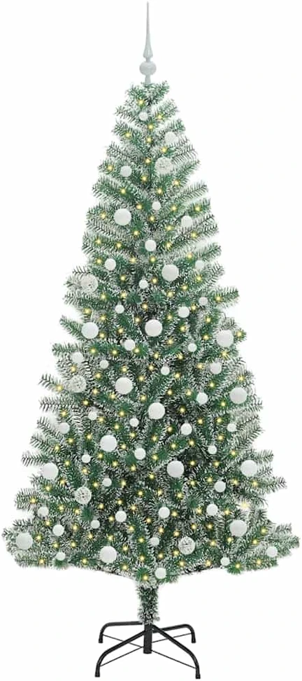 Dirbtinė Kalėdų Eglė Su Sniegu ir LED Šviesa su 300 LED 210 cm