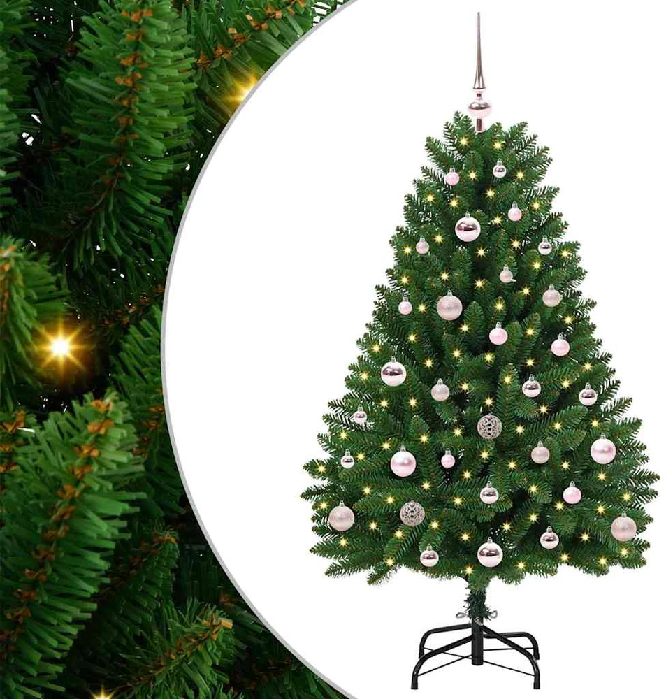 Dirbtinė Kalėdų eglutė su viršūne ir bumbulu 120 cm 150 LED
