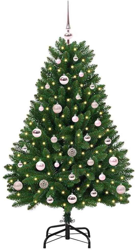 Dirbtinė Kalėdų eglutė su viršūne ir bumbulu 120 cm 150 LED