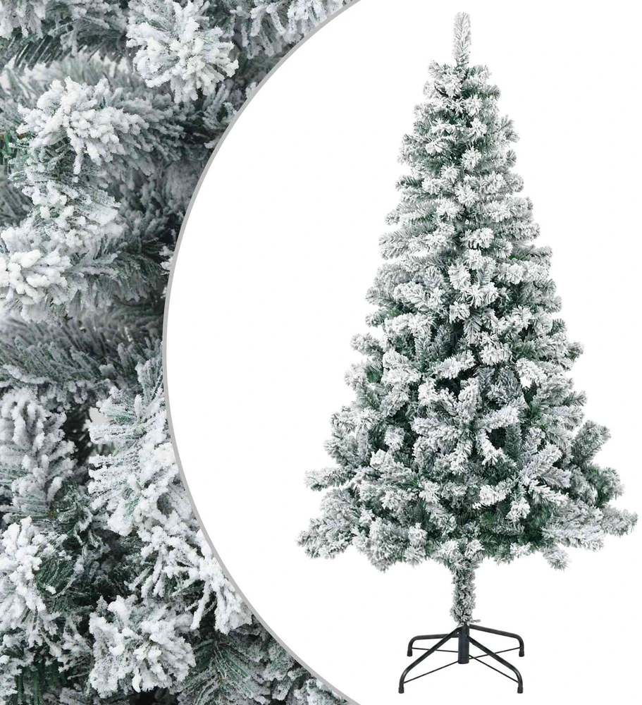 Dirbtinė Kalėdų eglutė 120 cm PVC ir Plienas Žalia ir balta