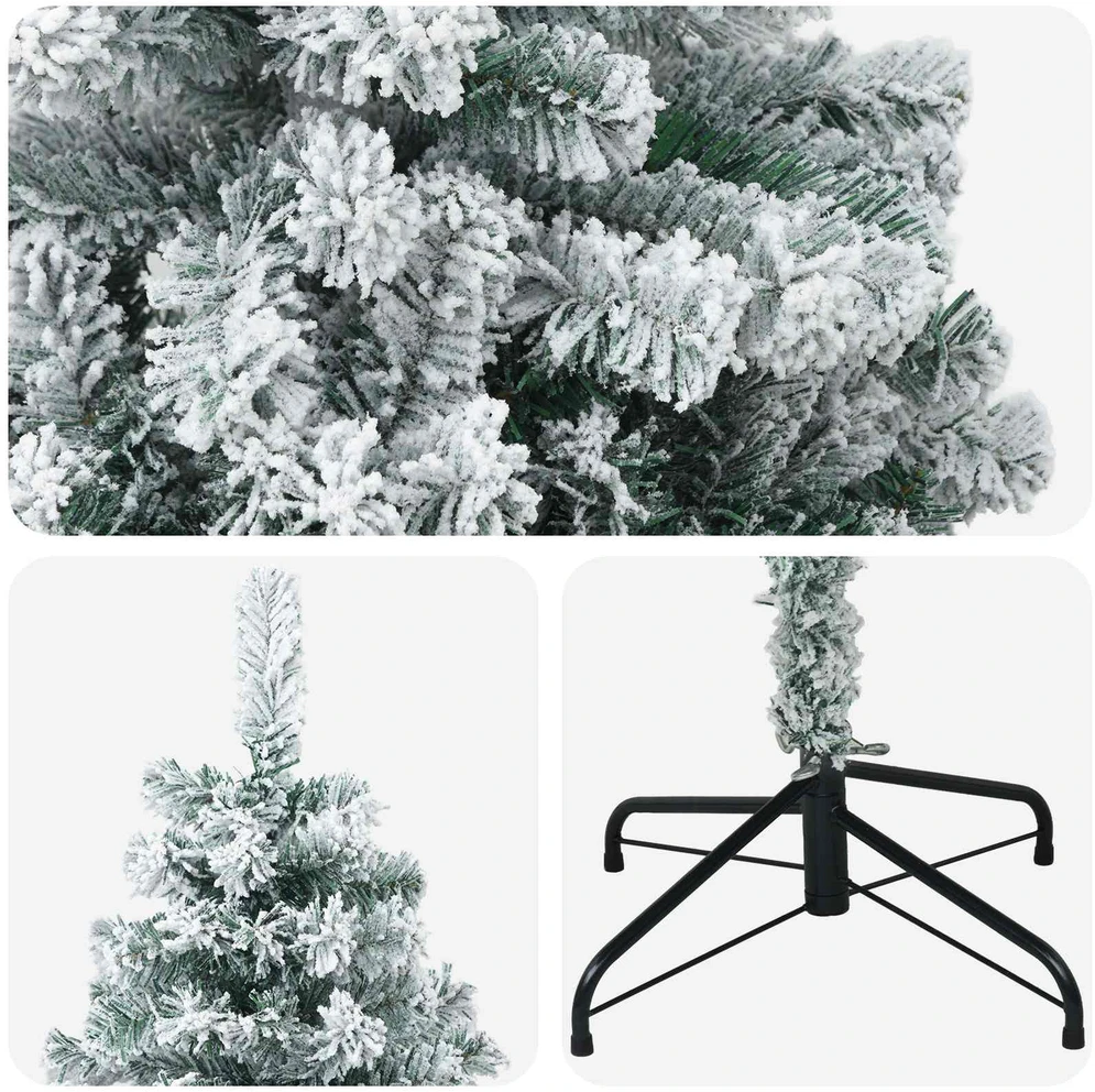 Dirbtinė Kalėdų eglutė 120 cm PVC ir Plienas Žalia ir balta