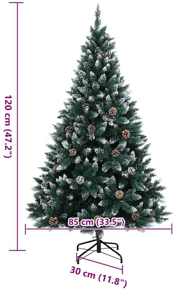 Dirbtinė Kalėdų eglutė, 120cm, 150 LED lempučių