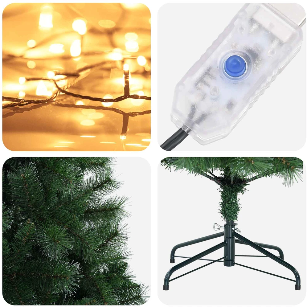 Dirbtinė Kalėdų eglutė 150 cm 150 LED Šilta balta