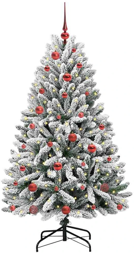 Dirbtinė Sulankstoma Kalėdų Eglutė 150 cm 150 LED Šilta balta