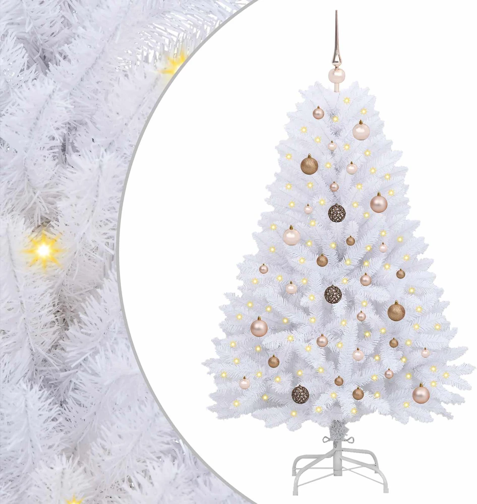 Dirbtinė Kalėdų eglutė 150 cm PVC ir Plienas Balta