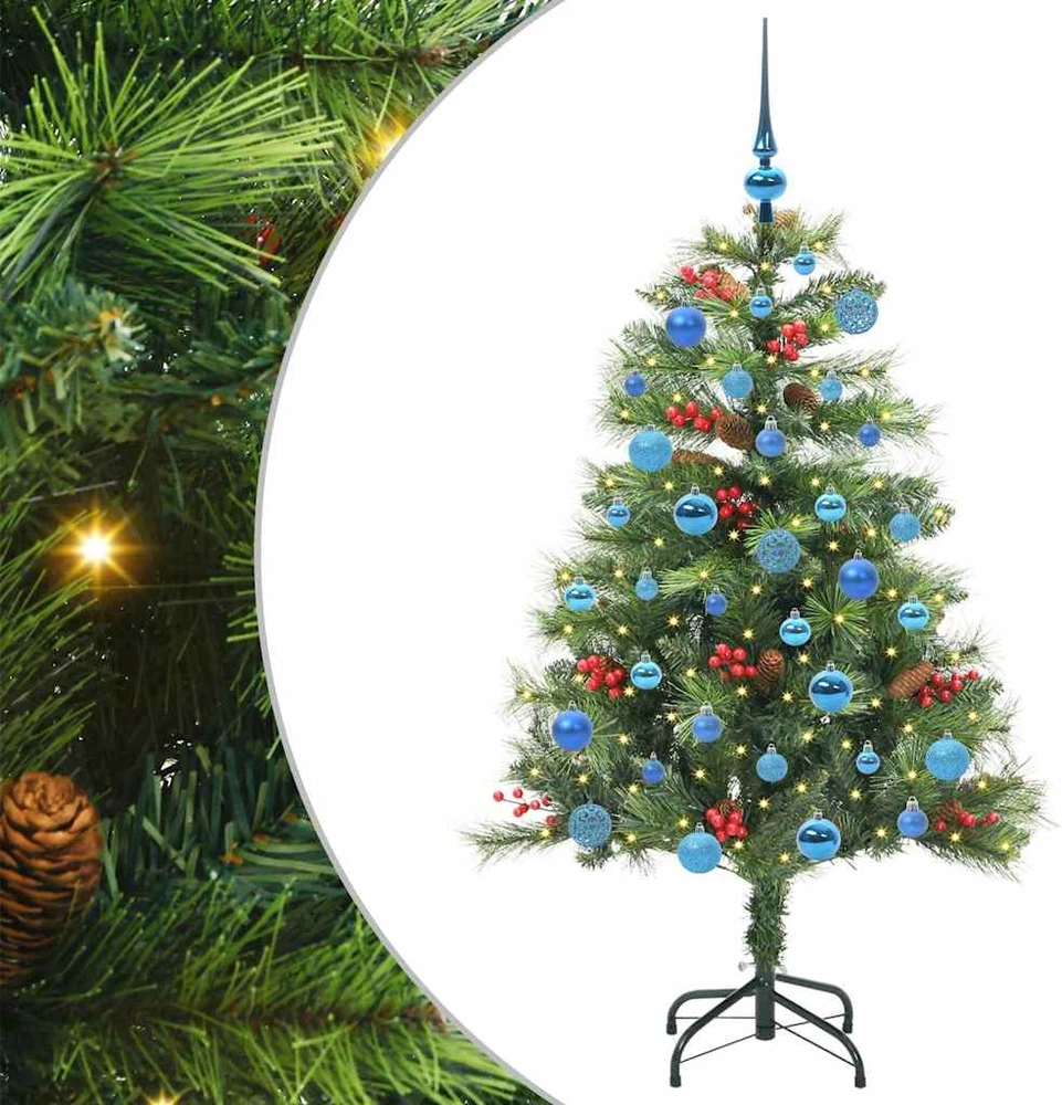 Dirbtinė Kalėdų eglutė 150 LED Šilta balta PVC ir metalas Žalia