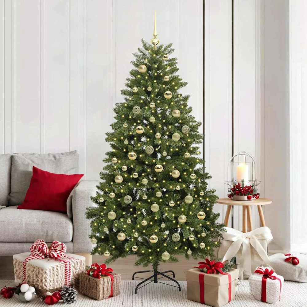 Dirbtinė Kalėdų eglutė 180 cm 300 LED Šilta balta Žalia