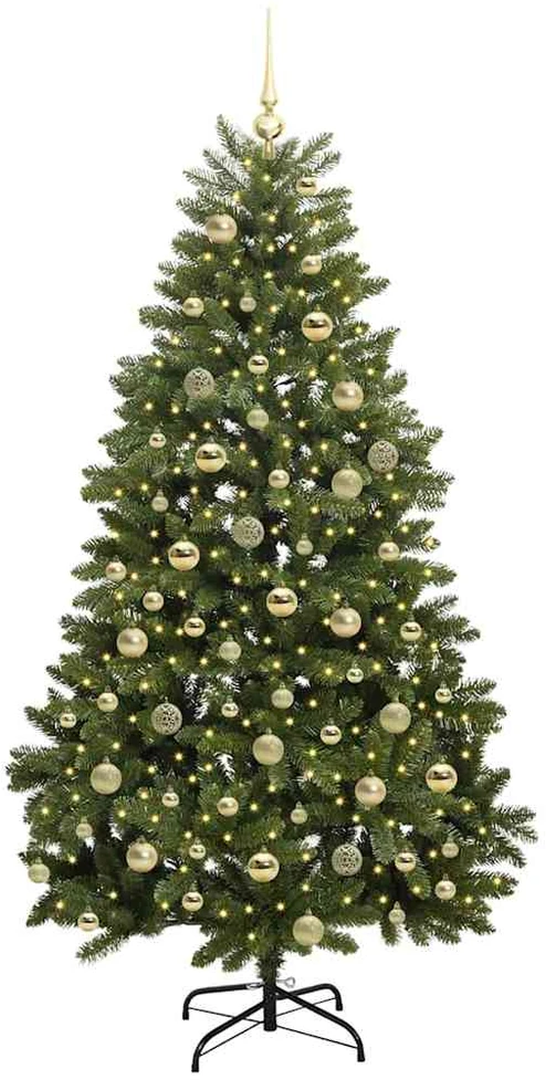 Dirbtinė Kalėdų eglutė 180 cm 300 LED Šilta balta Žalia