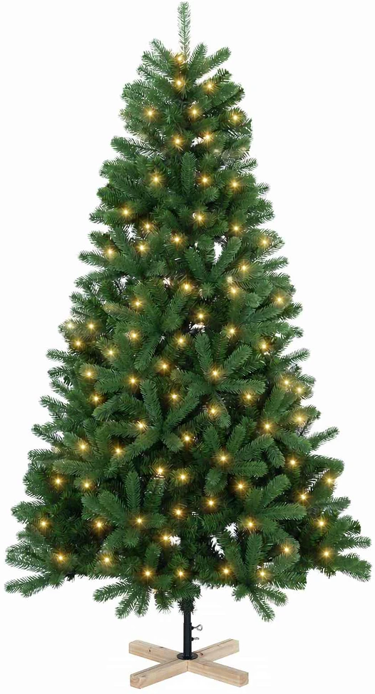 Dirbtinė Kalėdų eglutė 180 cm 300 LED Šilta balta PVC Žalia