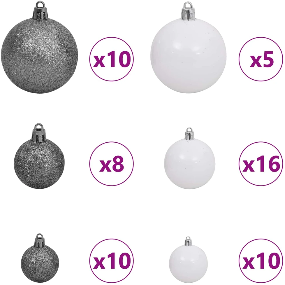 Dirbtinė Kalėdų eglutė 180 cm PVC ir Plienas Balta
