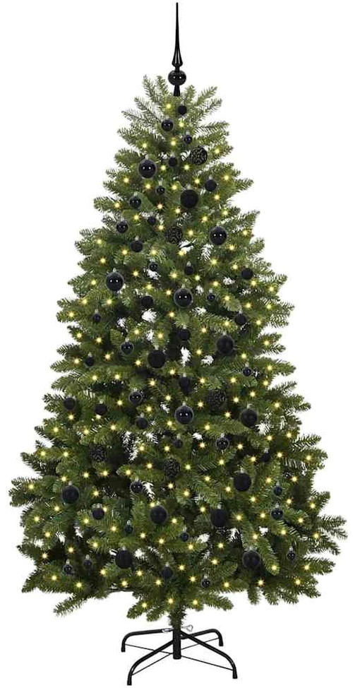 Dirbtinė Sulankstoma Kalėdų Eglutė 210 cm 300 LED Šilta balta