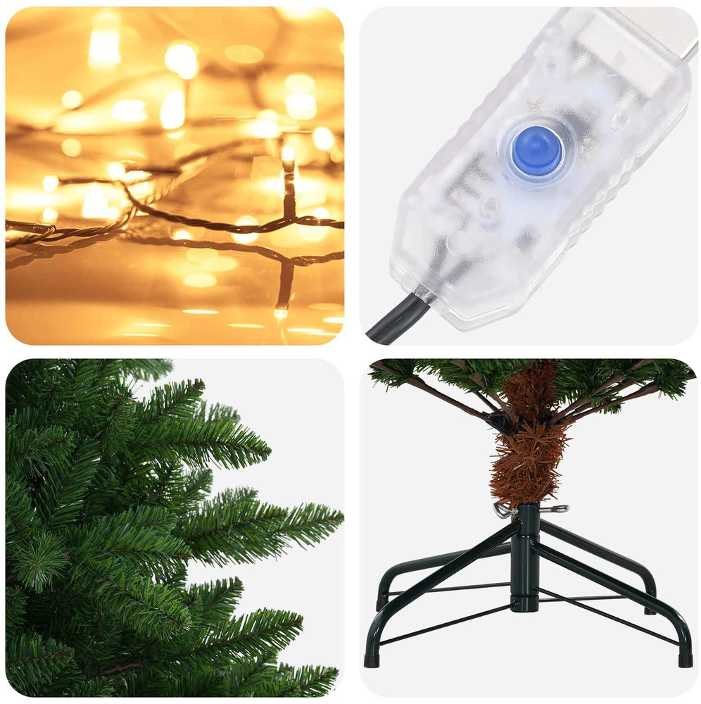 Dirbtinė Kalėdų eglutė 210 cm 300 LED Šilta balta
