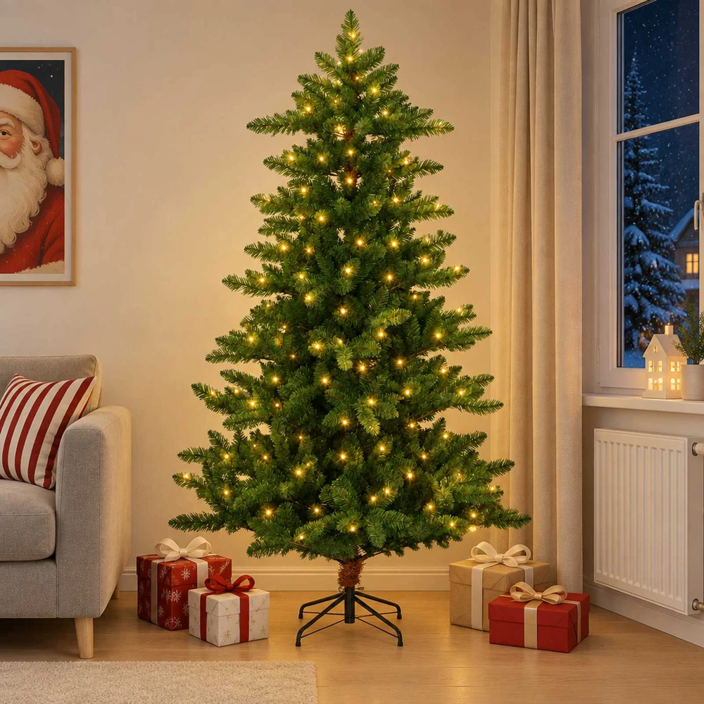 Dirbtinė Kalėdų eglutė 210 cm 300 LED Šilta balta