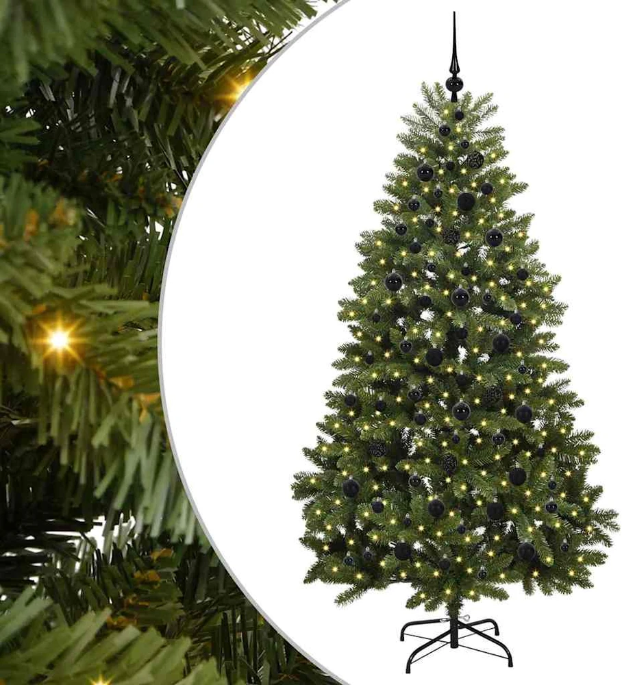 Dirbtinė Sulankstoma Kalėdų Eglutė 210 cm 300 LED Šilta balta