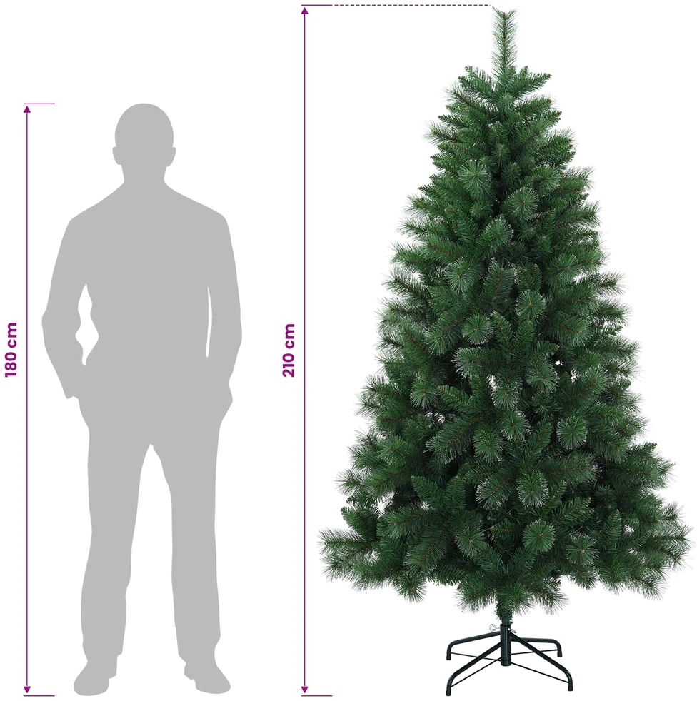 Dirbtinė Kalėdų eglutė 210 cm PVC ir metalas Žalia