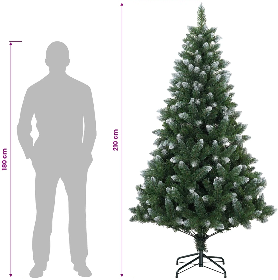Dirbtinė Kalėdų eglutė 210 cm PVC ir metalas Žalia