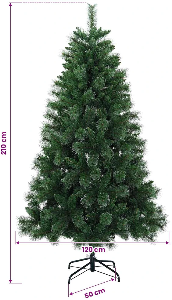 Dirbtinė Kalėdų eglutė 210 cm PVC ir metalas Žalia