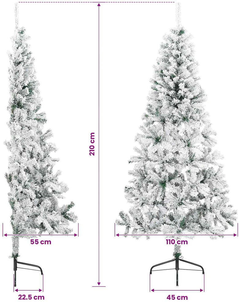Dirbtinė Kalėdų eglutė 210 cm PVC ir Plienas Žalia ir balta