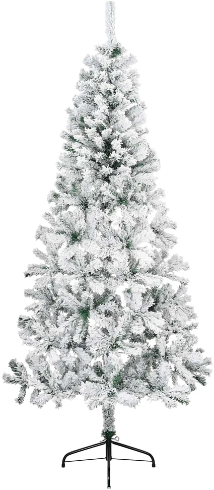 Dirbtinė Kalėdų eglutė 210 cm PVC ir Plienas Žalia ir balta
